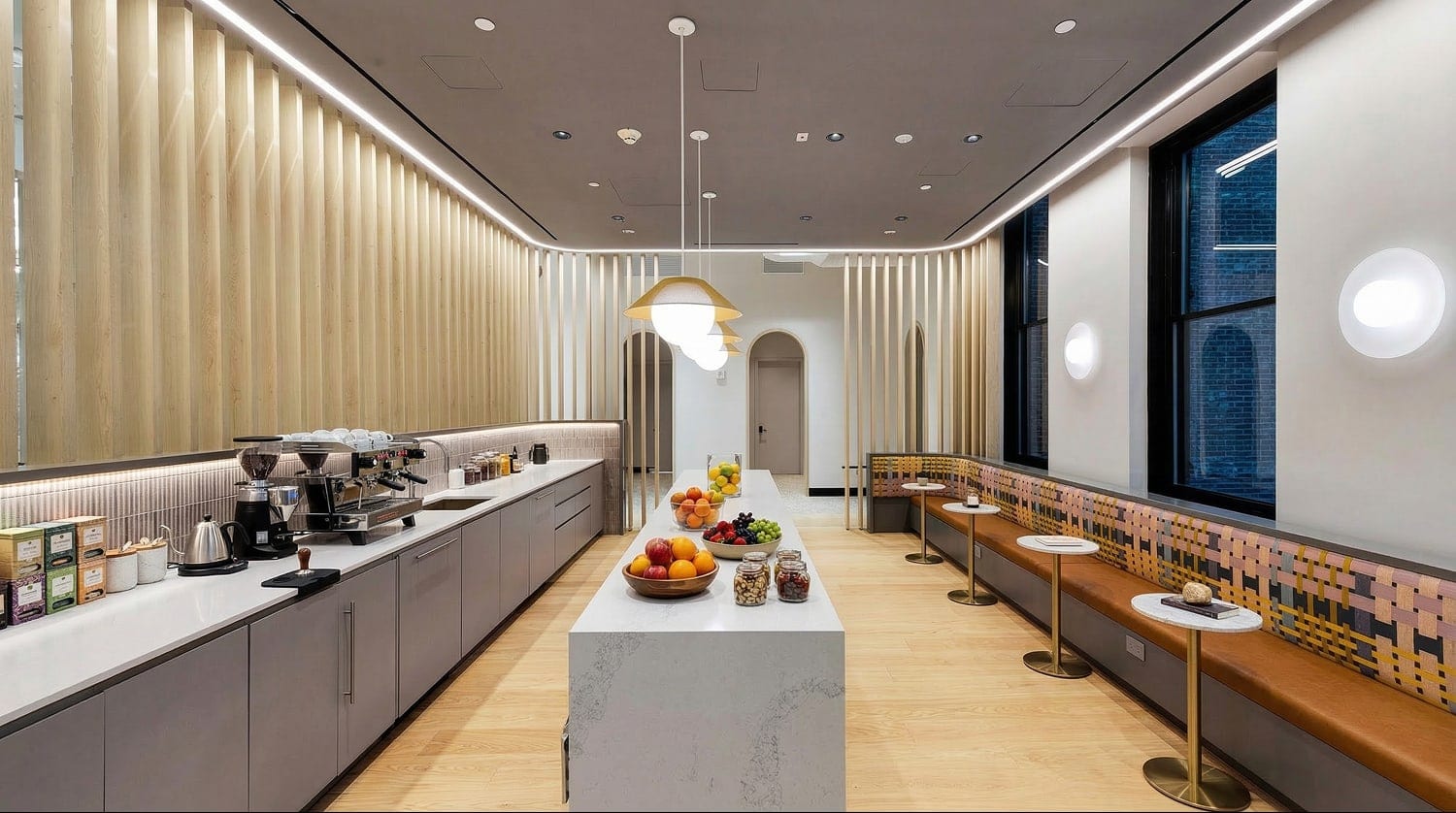 The tenant pantry, styled for the campaign