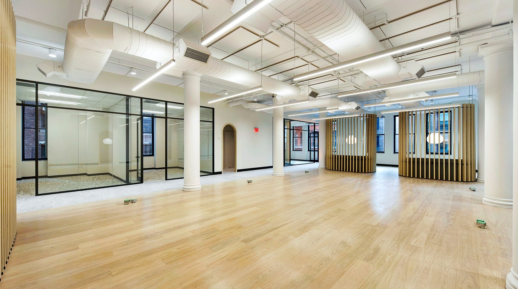 An empty pre-built floor at 37 East 18th, as shot