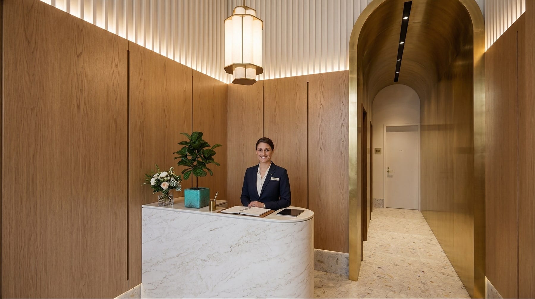 The same lobby, enhanced for the campaign