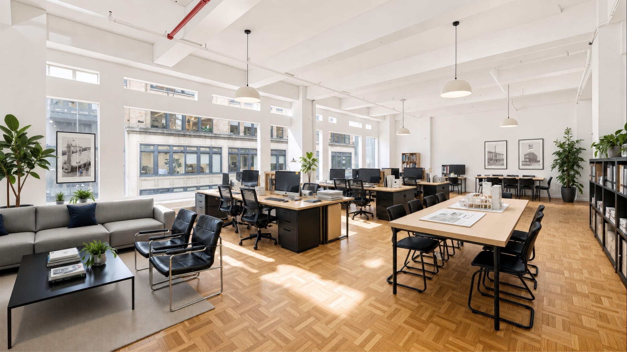 A staged bay at 39 West 37th