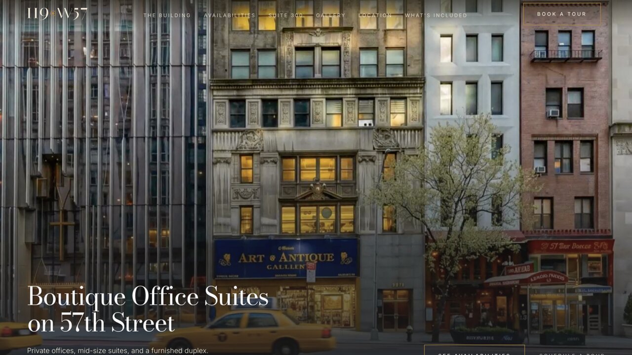 The 119 West 57th leasing website
