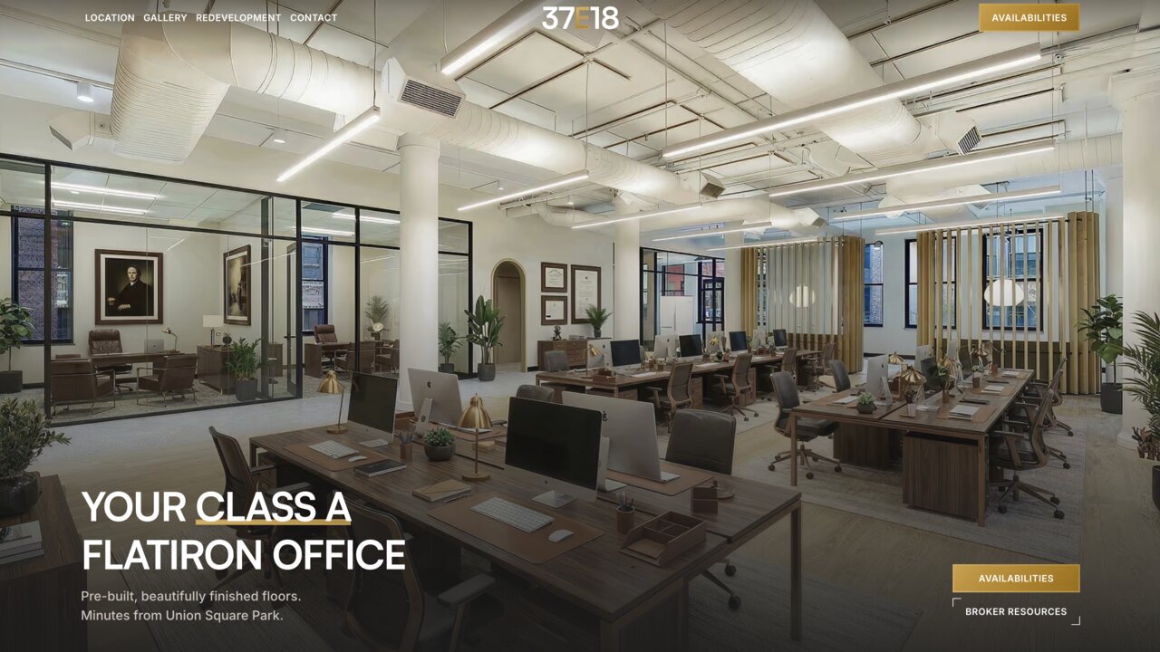The 37 East 18th leasing website