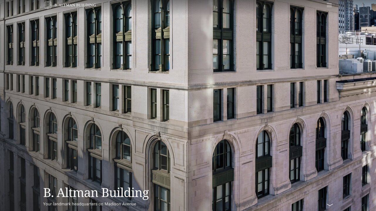 The The B. Altman Building leasing website